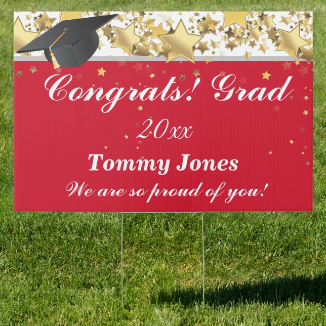 Custom Graduation Party Yard Sign-Large Size Sign (Insitu)