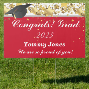 Custom Graduation Party Yard Sign-Large Size Sign