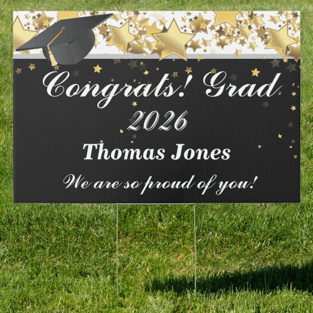 Custom Graduation Party Yard Sign-Large Size Sign (Insitu)