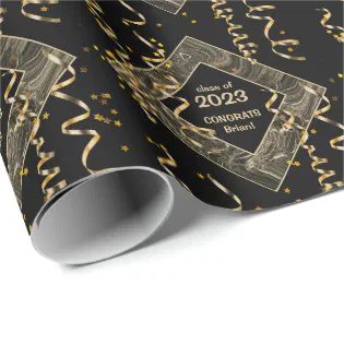 Custom Graduation Pattern Wrapping Paper Gift Wrap