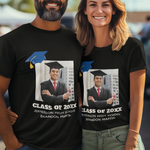 Custom Graduation Photo 2025 Graduate Proud Parent T-Shirt