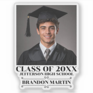 Custom Graduation Photo 2026 Graduate Proud Parent Sticker