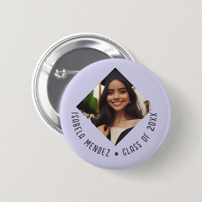 Custom Graduation Photo Announcement Button (Front & Back)