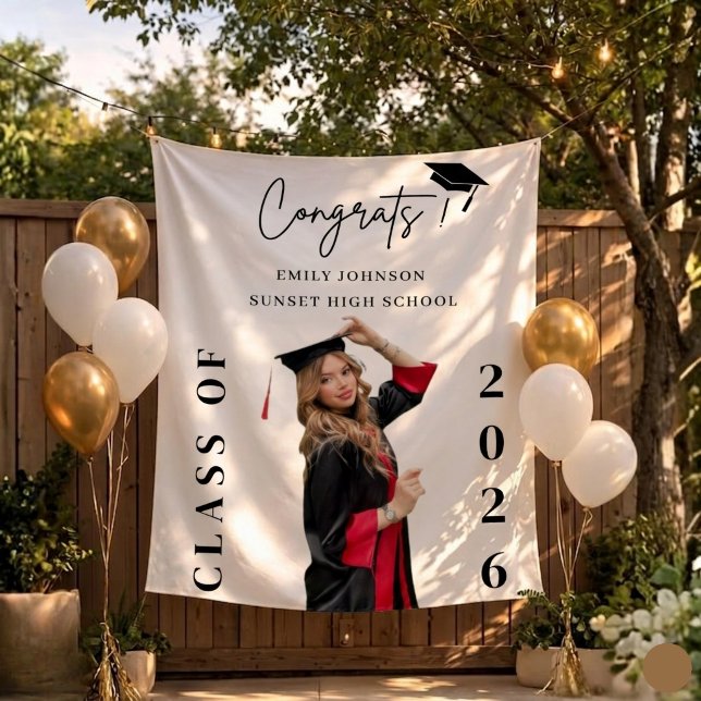 Custom Graduation Photo Backdrop Banner Class  (Creator Uploaded)