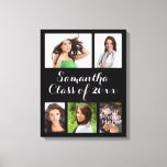 Custom Graduation Photo Collage Wrapped Canvas