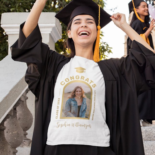Custom graduation photo congrats grad T-Shirt (Creator Uploaded)