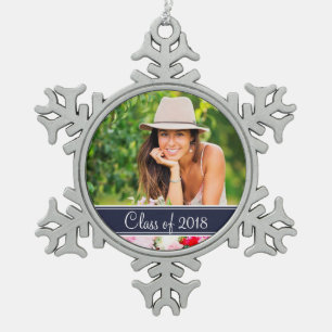 Custom Graduation Photo Holiday Ornament