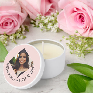 Custom Graduation Photo Mini Candle Favors