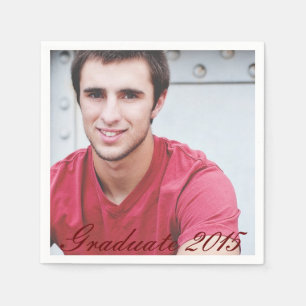 Custom Graduation Photo Party Paper Napkin Set