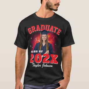Custom Graduation Photo Senior Class Bootleg Rap T-Shirt