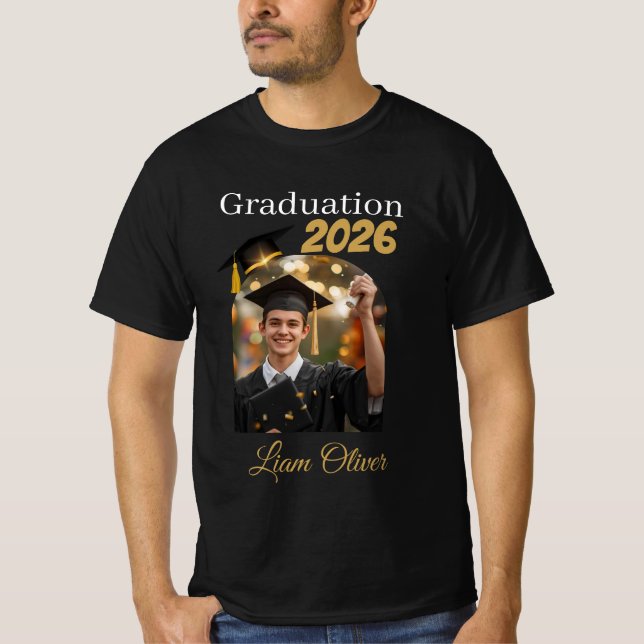 Custom Graduation Photo Shirt Class of 2026 (Front)