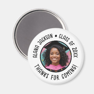 Custom Graduation Photo Thank You Favor Magnet
