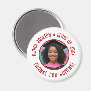 Custom Graduation Photo Thank You Favor Magnet
