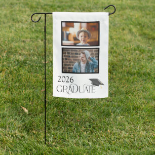 Custom Graduation Photo / Then & Now Graduate Garden Flag