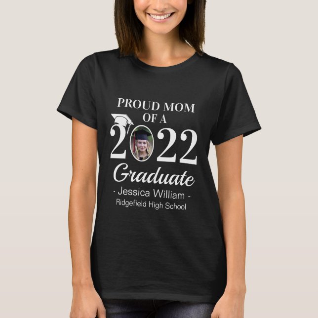 Custom Graduation Proud Family With Graduate Photo T-Shirt (Front)
