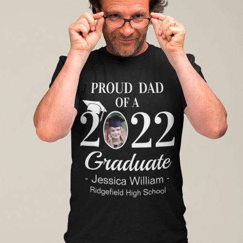 Custom Graduation Proud Family With Graduate Photo T_Shirt