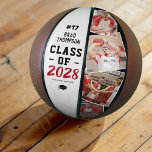Custom Graduation Senior Photo Basketball<br><div class="desc">Congrats Grad! Show your appreciation with this personalized, one-of-a-kind graduation basketball gift. Complete with the grad’s name, jersey number, the class year, the name of their school or college, and 4 photos of the player, this unique gift will have them feeling extra special on their graduation day. This personalized basketball...</div>