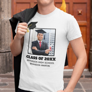 Custom Graduation Senior Portrait Photo 2026 Class T-Shirt