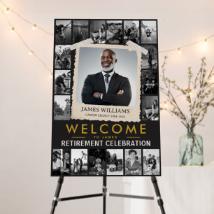 Custom Graduation Sign, Retro Photo Collage Foam Board