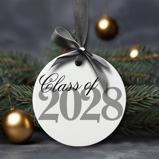 Custom Graduation | Simple Grad Year and Name Ceramic Ornament (Creator Uploaded)