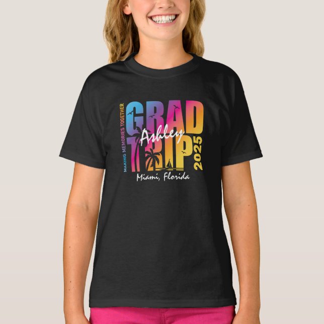 Custom Graduation Trip Group Matching T-Shirt (Front)