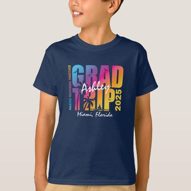 Custom Graduation Trip Group Matching T-Shirt (Front)