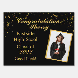 Custom Graduation Yard Sign with Photo