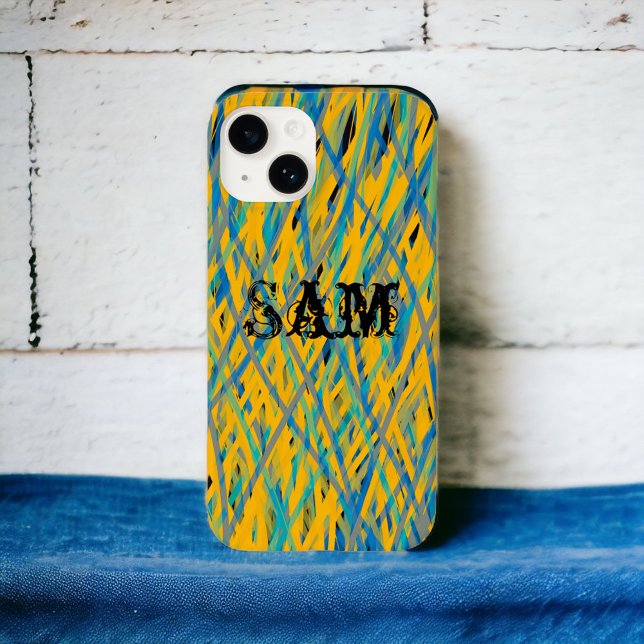 Custom Graffiti Pattern Yellow, Green, Blue Black  Case-Mate iPhone Case (Creator Uploaded)