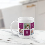 Custom Grammy Photo Collage Coffee Mug<br><div class="desc">Create a sweet keepsake for grandma with this simple design that features six of your favorite Instagram photos,  arranged in a collage layout with alternating squares in rich plum purple,  spelling out "Grammy." Personalize with favorite photos of her grandchildren for a treasured gift for Grammy.</div>