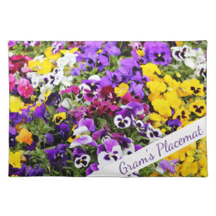 Custom Gram's Placemat--Pansy Placemats