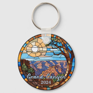 Custom Grand Canyon Faux Stained Glass Keychain