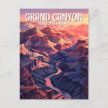 Custom Grand Canyon Sunset Panorama Watercolor  Postcard