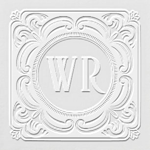 Custom Grand Initials Regal Ornate Monogram Embosser