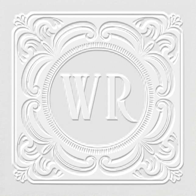 Custom Grand Initials Regal Ornate Monogram Embosser (Design)
