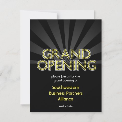 Custom Grand Opening Invitation City Lights Invitation