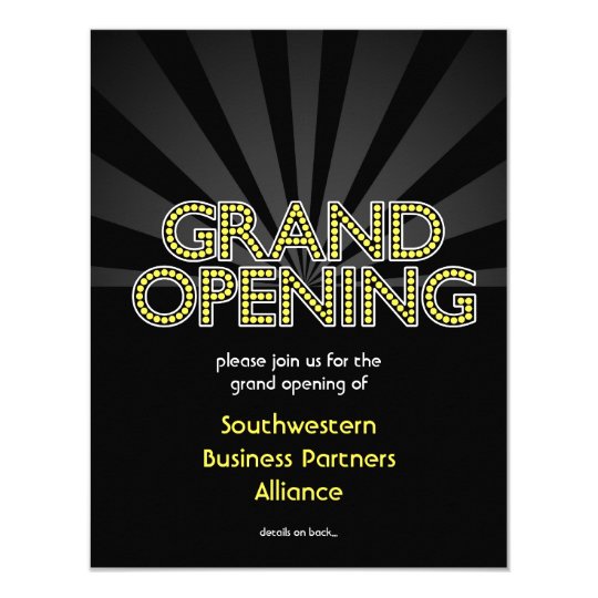 Custom Grand Opening Invitation City Lights Zazzle Custom Grand Opening Invitation City Lights
