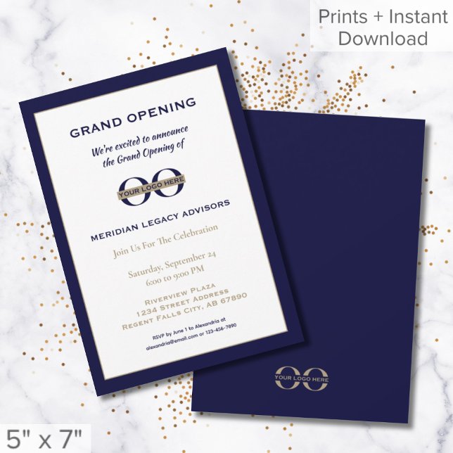 Custom Grand Opening Invitation with Logo (Creator Uploaded)