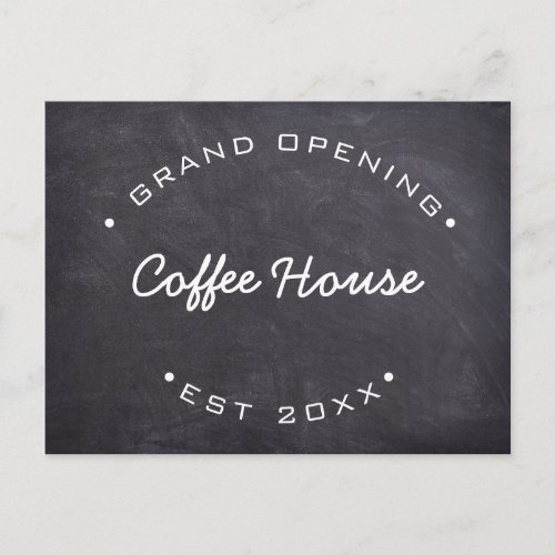 Custom Grand Opening Your Coffee House Postcard