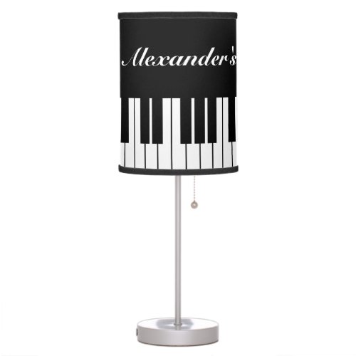 Custom grand piano key table lamp for pianist