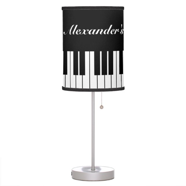 Custom grand piano key table lamp for pianist (Left)