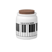 Custom grand piano keys candy jar gift idea