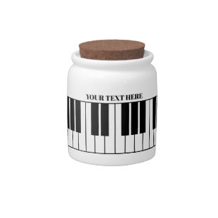 Custom grand piano keys candy jar gift idea