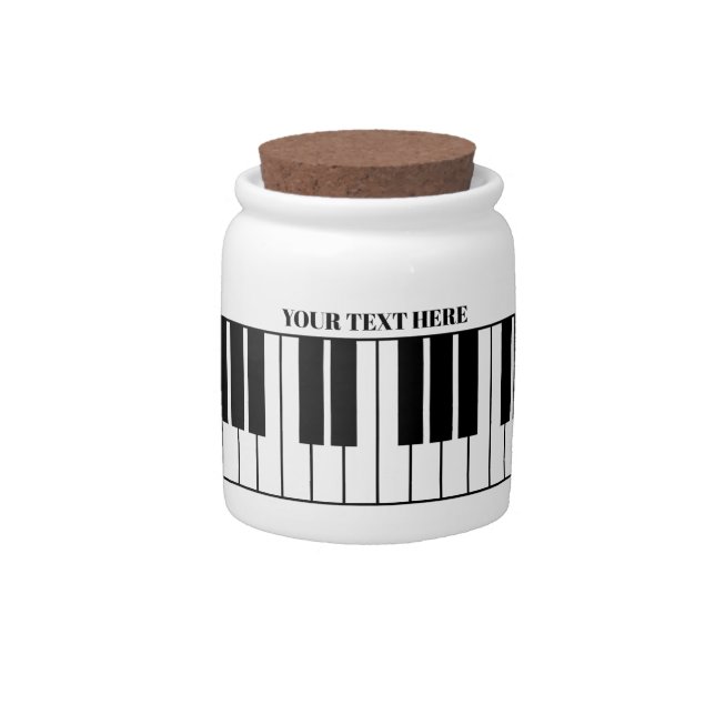 Custom grand piano keys candy jar gift idea (Front)