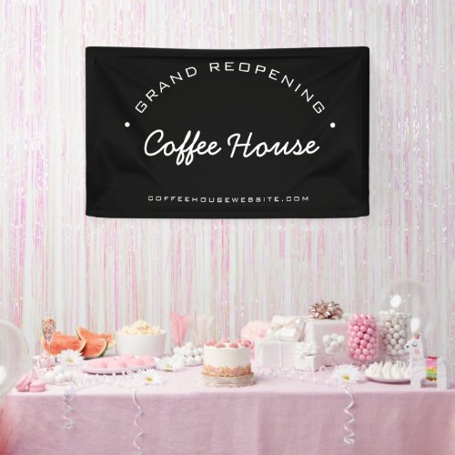 Custom Grand Reopening Your Coffee House Banner