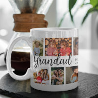 Custom Grandad 12 Photo Collage Coffee
