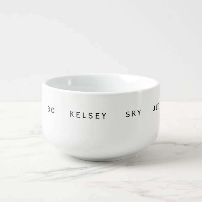 Custom Grandchildren Names Soup Mug (Front)