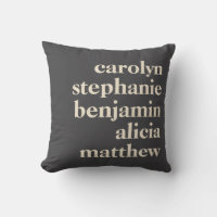 Custom Grandchildren Names Stylish Black Gray