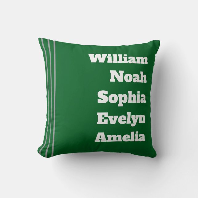 Custom Grandchildren Names  Throw Pillow (Front)