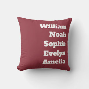 Custom Grandchildren Names Throw Pillow