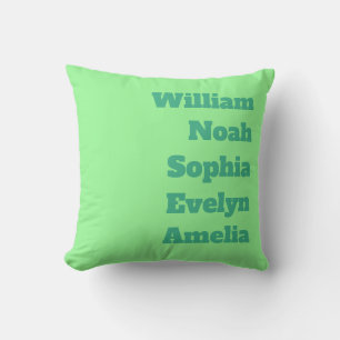 Custom Grandchildren Names Throw Pillow